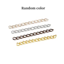 50-100pcs/lot 50mm 70mm Necklace Extension Chain Bulk Bracelet Extended Chains Tail Extender For DIY Jewelry Making Findings