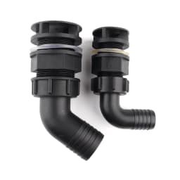20mm~38mm Bucket Bottom Outlet Pipe Connectors Aquarium Elbow Bulkhead Connector Drain Agricultural Sprayer Agitator Joints