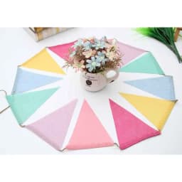 4M Colorful Jute Linen Flags Pennant Birthday Bunting Banners Wall Hanging Wedding Hanging Banner Party Garland for Home Decor