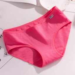 Candy Color Panties Women's Comfortable High Quality Cotton Women's Underwear Mid Waist Ureathable Women's Large Size Briefs