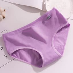 Candy Color Panties Women's Comfortable High Quality Cotton Women's Underwear Mid Waist Ureathable Women's Large Size Briefs