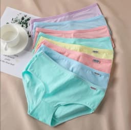 Candy Color Panties Women's Comfortable High Quality Cotton Women's Underwear Mid Waist Ureathable Women's Large Size Briefs
