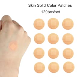 100pcs/set Mini Round Band Aid Skin Color Wound Dressing Plaster Patch Breathable Waterproof Adhesive Bandages Tape