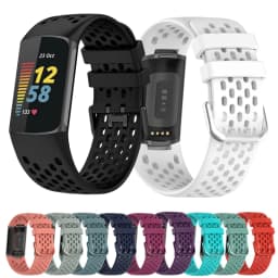 Breathable Rubber Strap For Fitbit Charge 5 Correa Sport Replacement Silicone Wristband For Fitbit Charge6 Watch Bracelet