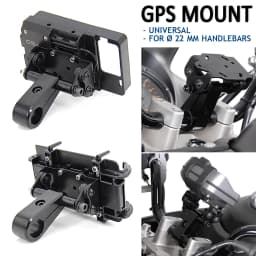 Universal New For Ø 22mm Handlebar New Black Motorcycle Phone GPS Mount With Handlebar Clamp