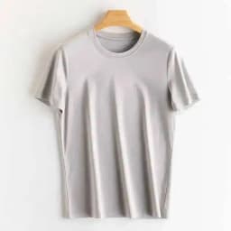 Summer 6% Mulberry Silk Cotton T-shirts Women Loose Round Neck Short Sleeve Luxury Tee Solid Color Basic Tops