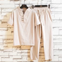 (Shirt + trousers) summer men shirt Man Cotton shirts Short sleeve men's casual shirts men A set of clothes size M-5XL