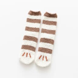 Autumn Winter Coral Velvet Socks Cute Cat Claw Socks For Women Children Girls Middle Tube Thickened Sleep Socks Home Floor Socks
