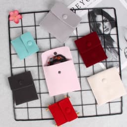 10pcs/Lot Jewellery Pouch Packaging Bag Soft Velvet Gift Bracelet Necklace Earrings Rings Storage Button Velvet Bag Custom Logo