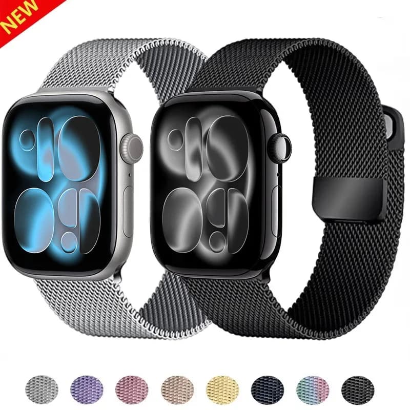 Milanese Loop Band for Apple watch Ultra/4 9 8 7 6 SE 45mm 49mm 44mm/41/40mm Metal Magnetic Strap iWatch 12 11 10 46mm 42mm Band