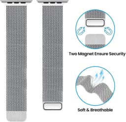 Milanese Loop Band for Apple watch Ultra/4 9 8 7 6 SE 45mm 49mm 44mm/41/40mm Metal Magnetic Strap iWatch 12 11 10 46mm 42mm Band