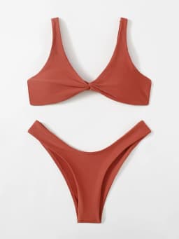 ZTVitality Solid Tie Sexy Bikini 2021 Hot Sale Padded Bra High Leg Bandage Push Up Bikini Set Brazilian Swimsuit Women Swimwear