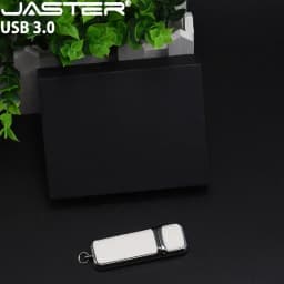 JASTER USB 3.0 Flash Drive 128GB Square Leather with BOX Free custom logo Pen drive 32GB 64GB Memory stick Creative gift U disk