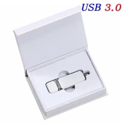 JASTER USB 3.0 Flash Drive 128GB Square Leather with BOX Free custom logo Pen drive 32GB 64GB Memory stick Creative gift U disk