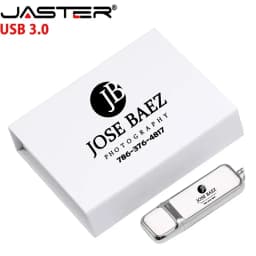 JASTER USB 3.0 Flash Drive 128GB Square Leather with BOX Free custom logo Pen drive 32GB 64GB Memory stick Creative gift U disk