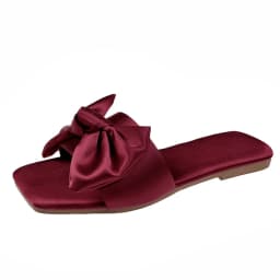 New Fashion Satins Wedding Slippers Luxury Women Peep Toe Bedroom Home Sandals Bride Bridesmaid Wedding Shoes With Silk Bow