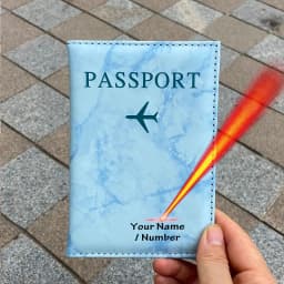 Laser Engraving Customize Name Passport Holder Travel Wallet Marble Patten Case for Passports Passport Cover With Personal Names