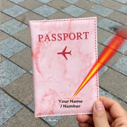 Laser Engraving Customize Name Passport Holder Travel Wallet Marble Patten Case for Passports Passport Cover With Personal Names