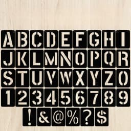42Pcs/Set DIY Craft Alphabet Stencil Reusable Embossing Template Alphabet Stencil Numbers and Letters Symbol School Supplies