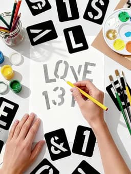 42Pcs/Set DIY Craft Alphabet Stencil Reusable Embossing Template Alphabet Stencil Numbers and Letters Symbol School Supplies