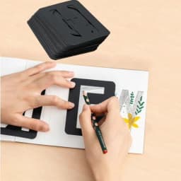 42Pcs/Set DIY Craft Alphabet Stencil Reusable Embossing Template Alphabet Stencil Numbers and Letters Symbol School Supplies