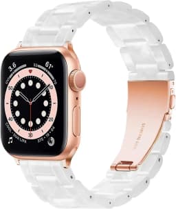 Resin Strap for Apple Watch Band 44mm 40mm 45mm 49mm 38mm 42mm 41mm Fashion Wrist Band for IWatch Series 8 7 6 5 4 3 2 1 Ultra