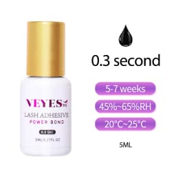 VEYES INC Eyelash Extension Glue 0.5-1 Sec Drying (0.17fl.oz / 5ml) Up to 8 Weeks Retention Adhesive Salon Use for Lash Tech