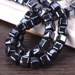 20pcs 6mm 8mm 10mm Cube Shape Shiny Glazed Ceramic Porcelain Loose Beads Lot For Jewelry Making DIY Crafts