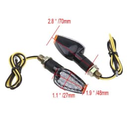 1PCS Universal 12V  Motorcycle Turn Signal Lamp Amber Light Indicator 14 LED