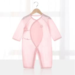 Baby Thin Summer Jumpsuit Clothes Short Sleeve Romper Boy Newborn Solid Girl Sleep Gown Infant Organic Cotton Rompers