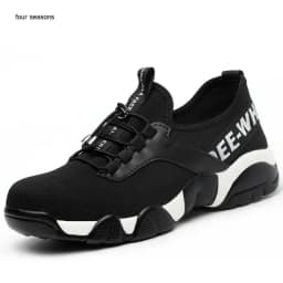 2023 New Men Steel Toe Work Safety Shoes Lightweight Breathable Reflective Casual Sneaker Prevent Piercing Women Protective Boot