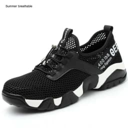 2023 New Men Steel Toe Work Safety Shoes Lightweight Breathable Reflective Casual Sneaker Prevent Piercing Women Protective Boot