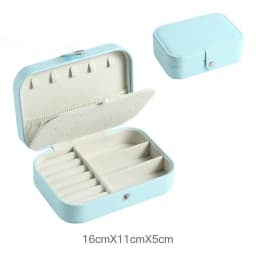 Portable Jewelry Box Jewelry Organizer Display Travel Jewelry Case Boxes Button Leather Storage Zipper Jewelers Joyero
