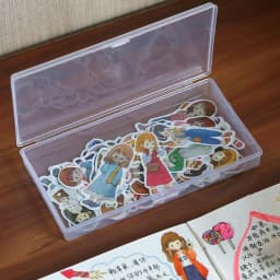 1pc Plastic Transparent Box For Desk Storage Student Stationery Box Large Size Sorted And Organized