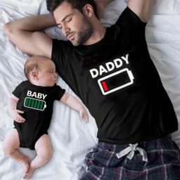 Funny Baby Daddy 2025 Family Matching Clothing Simple Pregnancy Announcement Family Look T Shirt Baby Dad Matching Clothes