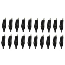 20 Pcs Crocodile type Clip 28MM Black Red Blue Black Yellow Soft Plastic Coated Testing Probe Mini Alligator Test Clips