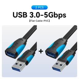 Vention USB to USB Cable USB 3.0 2.0 Male to Female Extension Cable USB 3.0 Data Cord for Smart TV PC SSD USB 2.0 Cable Extender