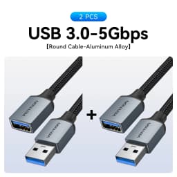 Vention USB to USB Cable USB 3.0 2.0 Male to Female Extension Cable USB 3.0 Data Cord for Smart TV PC SSD USB 2.0 Cable Extender