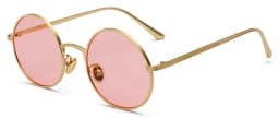 Kachawoo Women Sunglasses with Red Lenses Round Metal Frame Vintage Retro Glasses Sun for Men Unisex Birthday Gifts