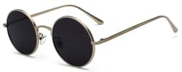 Kachawoo Women Sunglasses with Red Lenses Round Metal Frame Vintage Retro Glasses Sun for Men Unisex Birthday Gifts