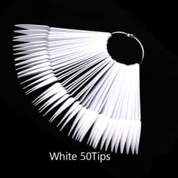 False Nail Tips fan Nature Clear Black 12/24/32/50 pcs/set Finger Full Card Nail Art Display Practice Polish all for Manicure