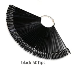 False Nail Tips fan Nature Clear Black 12/24/32/50 pcs/set Finger Full Card Nail Art Display Practice Polish all for Manicure