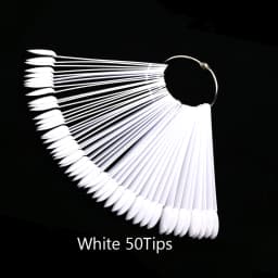 False Nail Tips fan Nature Clear Black 12/24/32/50 pcs/set Finger Full Card Nail Art Display Practice Polish all for Manicure