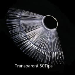 False Nail Tips fan Nature Clear Black 12/24/32/50 pcs/set Finger Full Card Nail Art Display Practice Polish all for Manicure