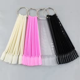 False Nail Tips fan Nature Clear Black 12/24/32/50 pcs/set Finger Full Card Nail Art Display Practice Polish all for Manicure