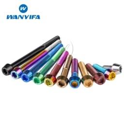Wanyifa Titanium Bolt M5 x 9 16 18 20 25 30 35 40 45 50 55 60mm Allen Key Taper Head Bolt Screw for Bicycle Stem Seatpost