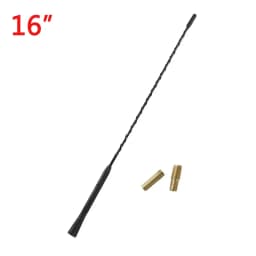 9/11/16 Inch Universal Car Anti-noise Flexible Roof Mast Whip Stereo Radio FM/AM Signal Aerial Amplified Antenna With Two Screws