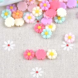 100PCS daisy flower flatback Resin Cabochons Scrapbook Craft 10mm DIY Embellishments phone decor Headwear accessories CP1862