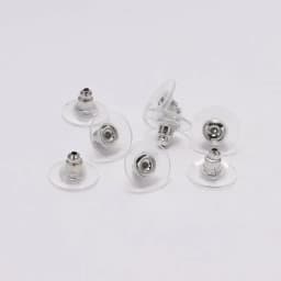100pcs/lot Rubber Earring Backs Stopper Stainless Steel Earnuts Stud Earring Back For DIY Jewelry Making Findings Accessories