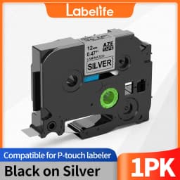 6/9/12/18/24mm TZ-White Label Lamination Ribbon TZE231 TZE241 TZE251 TZE221 Compatible for Brother Label Printer PT-H100 PTD600